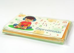 Zaproszenia dla dzieci Paczka - przykładowy widok