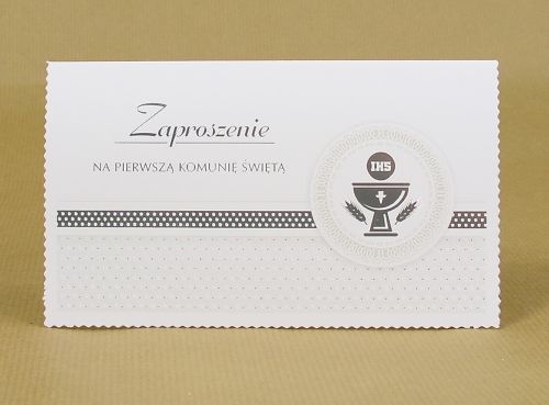Zaproszenia na I Komunię Św. (srebrne)