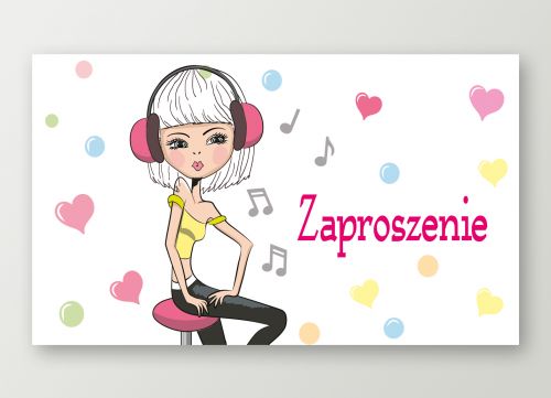Zaproszenia dla dzieci z dziewczynką
